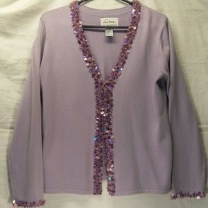 Linea by Louis Dell'Olio Lavender Sequin Sweater